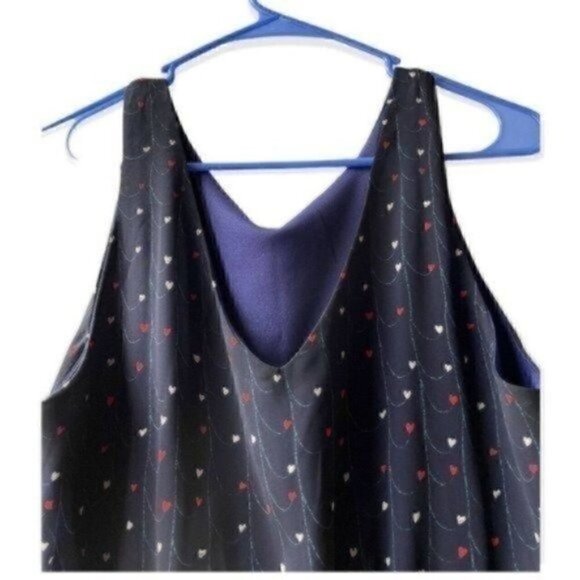 Hanging Hearts Navy Blue Sleeveless Dress Juniors/Women’s Large - Picture 9 of 13